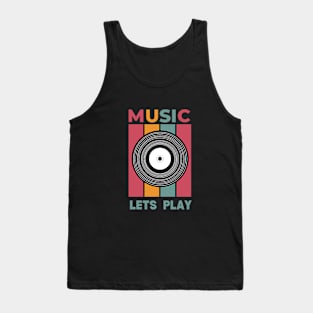 Vintage Retro Music Lover 10 Tank Top